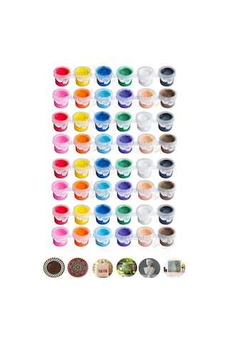 Akrilik Boya 3 Ml 12 Renk 4 Paket Mini Küçük Akrilik Boya Taş Ahşap Seramik Tuval Alçı Tuval Etkinlik Boyama Sanatsal