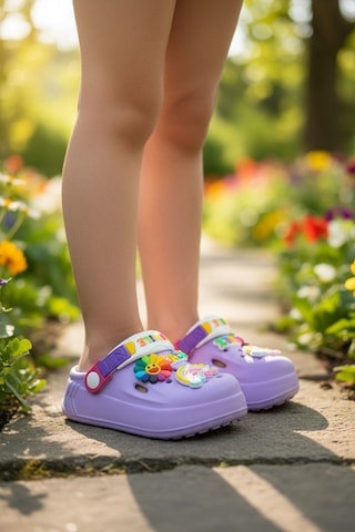 Calx Kız Bebek-çocuk Tavşan Figürlü Kaydırmaz Taban Terlik Sandalet Bnt9047 Lila