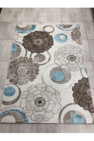 Flora Halı Alina 0720 B 165X230 Turkuaz Vizon 4 M2 Halı !