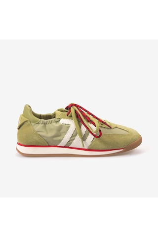 Back70 Kadın Bağcıklı Süet Spor & Sneaker Ayakkabı A26 Olıve