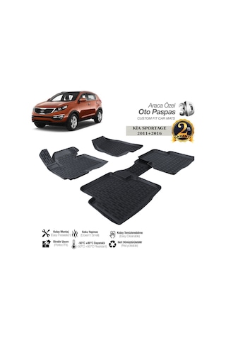 3d Paspas Siyah Kıa Sportage 2011-2016