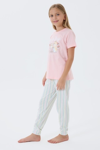 Arnetta Kız Çocuk Pembe Pijama Takım Pembe