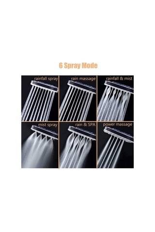 Novahub 6 Fonksiyonlu Gümüş Kromlu Duş Başlığı - 1.5m Hortum & Ayarlanabilir Askılı Abş Materyal Gümüş