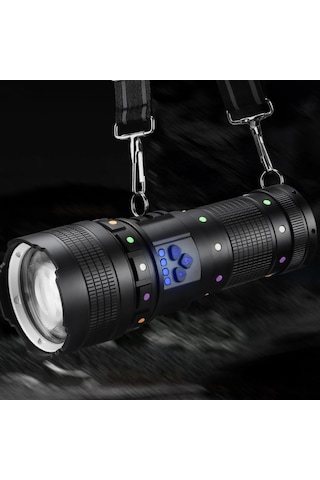 Bd-2 30w Tg Led Alüminyum Alaşımlı Zoomlu Type-c Şarjlı El Feneri