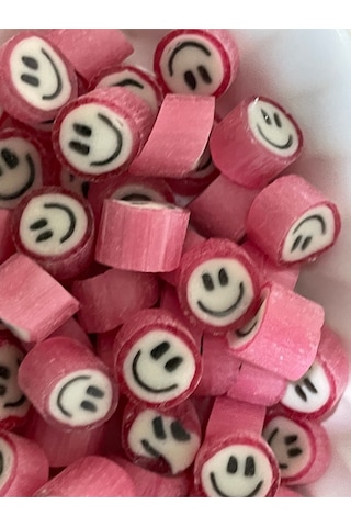 Pembe Gülenyüz Çilek Aromalı Lolly Şeker 1000 Gr.