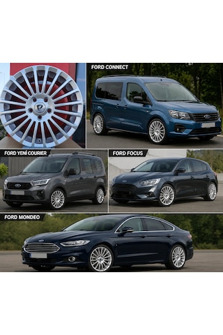 4x108 16 İnç Et:45 Cb:63.4 Silver Ford Jantı Ford Fiesta Courye Focus Uyumlu Jant Bir Takım 4 Adet