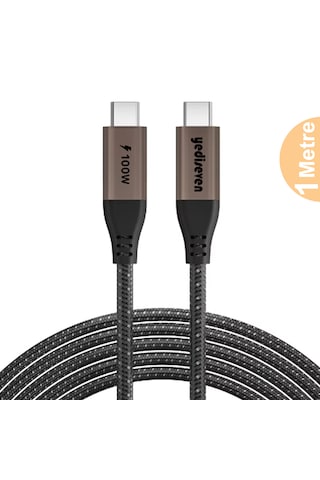 Yediseven Fishbone Type-C To Type-C 100W Hızlı Şarj Kablosu 1 M