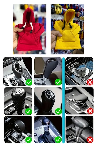 Her Araca Uyumlu Özel Tasarım Vites Topuzu Kapşonu, Araç Vites Kıyafeti, Vites Poları, Özel Baskılı Siyah