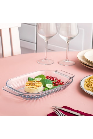 Porsima1160 Shell Kulplu Salata Ve Servis Sunum Tabağı 17x30 Cm