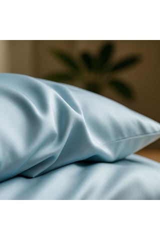 Antibakteriyel Terletmeyen İpek Saten Yastık Kılıfı 2'li 50x70 Mavi Mavi