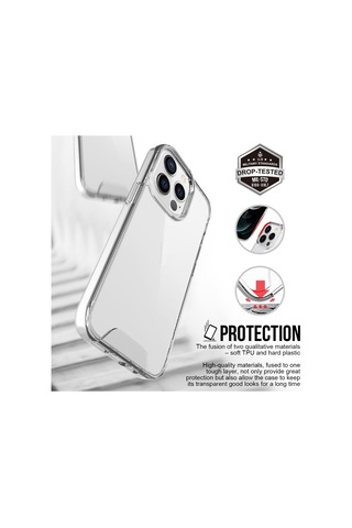 Smcase Apple Uyumlu iPhone 14 Pro Max Kılıf Transparent Acrylic TPU Gard Ser