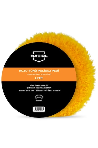 Kuzu Yünü Polisaj Keçesi/pedi Lite-ağır Çizik Giderici-150mm-kuzu