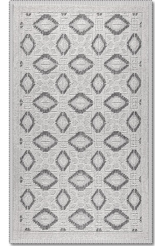 Şile Doğal Pamuklu 2'li Banyo Paspas & Halı Seti 60x100+50x60 Grey Gri