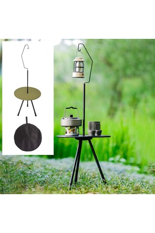 Homyl Bahçe Piknik Partisi Için Kamp Masası Standlı-yeşil Standlı Yeşil