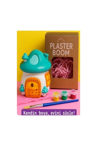 10 Adet Büyük Boy Mantar Evi Boyama Etkinlik Çocuk Gelişim