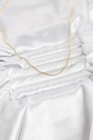 Cm 14k Gold Renk Top Zincirli Model 60 Cm Kadın Kolye - Lisinya Altın