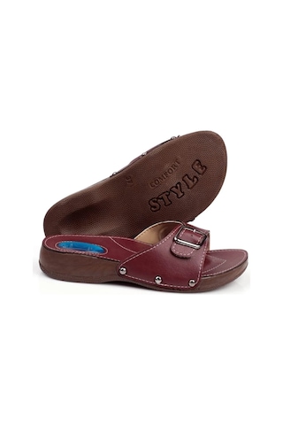 Comfort Style Kadın Bordo Ortopedik Halluks Ve Topuk Dikeni Terliği Kemik Çıkıntısı Terliği Bordo