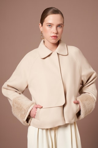 Ftz Women Kadın Kaşe Kısa Kaban Beige 31279 Beige