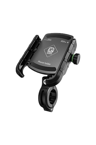 Kewig M8s Bisiklet Alüminyum Navigasyon Dağı Açık Bisiklet Cep Telefonu Tutucu Siyah Siyah