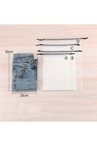 50 Adet Pe İpli Çanta Su Geçirmez Ve Toz Geçirmez Saklama Çantası, Özellikler: 20x28cm Ovma Çok Renkli