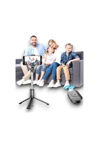 Northcity Selfie Çubuğu - 360 Dönen Telefon Tutucu, Tripod Ve Bluetooth Uzaktan Kumanda