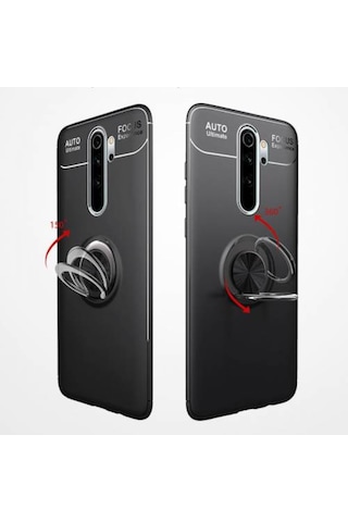 Xiaomi Redmi Note 8 Pro Kilif Yüzüklü Tam Korumali Silikon Kapak 403971346