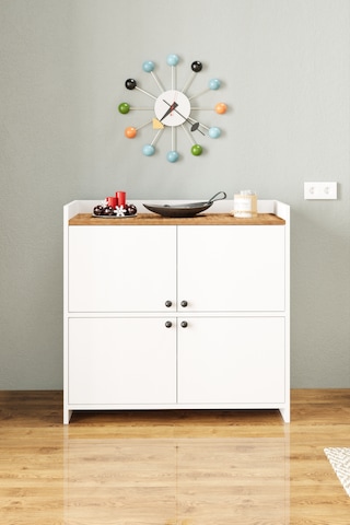 Ae-3060 Forum Beyaz/çam 4 Kapaklı, 4 Raflı, Ayakkabılık, Çok Amaç Beyaz - Atlantikçam