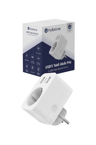 Hybrone Usb Ve Type-c Girişli Akım Korumalı Wi-fi Akıllı Priz