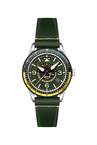Avı-8 Flyboy Airmaster Gmt Av-4128-03 Otomatik Erkek Kol Saati Altın