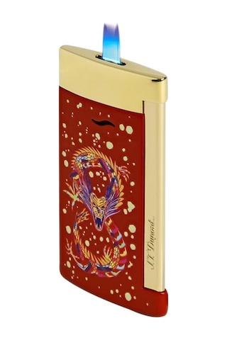 S.t. Dupont Slim 7 Burgundy Dragon Gold Puro Çakmağı 27776