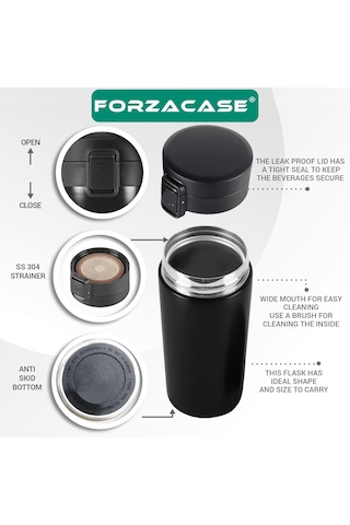 Paslanmaz Çelik 500 ML 8 Saat Sıcak Soğuk Tutan Termos-fc436g Gümüş