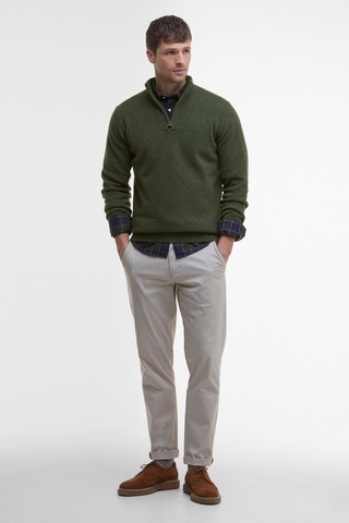 Barbour Essential Lambswool Half Zip Kazak Ol54 Mıd Olıve Ol54 Mıd Olıve