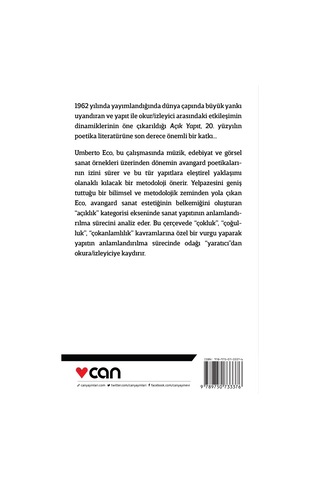 Açık Yapıt -  Umberto Eco - Can Yayınları