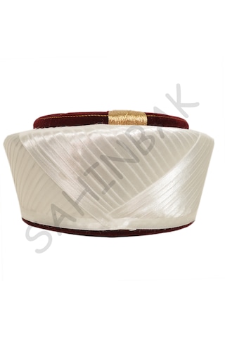 Şahinbak Lüks Yumuşak Sarık,kadife Yumuşak Sarık, Takke, Fes, Cübbe,59 Cm Bordo