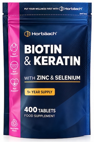 Horbäach Biotin & Keratin Çinko Ve Selenyum İçeren Takviye Edici Gıda 400 Tablet