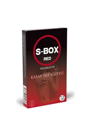 S-Box Red Kabartmalı Prezervatif 12'li