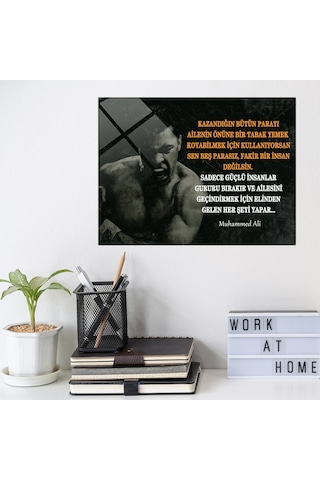 Decorita Kişisel Gelişim Cam Tablo Muhammed Ali