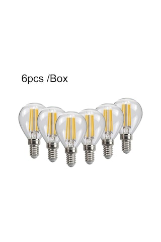 Sones 6 Adet/kutu G45 Ampul Led Lamba Armatürü Aydınlatıcı Vintage Filament Işıklar, Stil: Şeffaf Küçük Vida 220v 4w