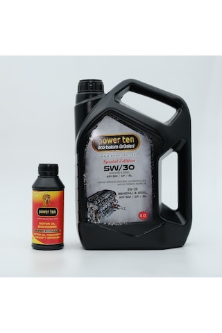Power Ten 5w30 Motor Yağı 5 Litre + Motor Yağ Katkısı Power Ten 5w30 Motor Yağı 5 Litre + Motor Yağ Katkısı