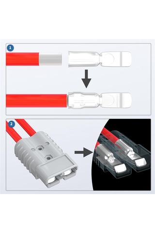 Xurunkeji 350 Amper Akü Hızlı Bağlantı/çıkartma Konnektörü, Araba Vinç Römork İçin Kablo Demeti Fiş Konnektör Kiti