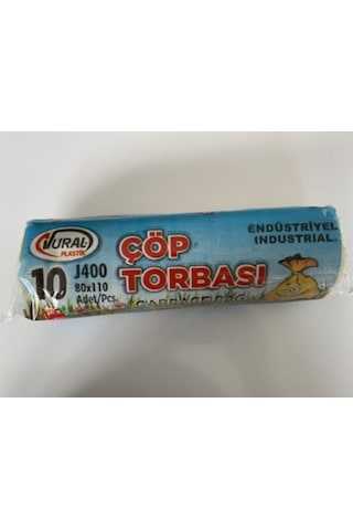 Vural Endüstriyel Çöp Torbası 20 Adet Siyah 80 x 110 CM