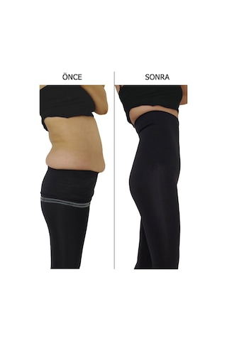 Siyah Kadın Korse 2 Beden İnceltici Yüksek Bel Korse Tayt Siyah