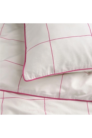 Bredvecklare Çift Kişilik Nevresim Seti 220x240cm Beyaz-pembe Çizgili Pembe - Beyaz