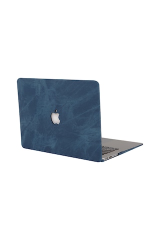 Apple Uyumlu MacBook Air Kılıf 13 İnç Kaplama Fabric01 Kumaş Eski Usb'li Model 2010-2017 A1369 A1466 İle Lacivert