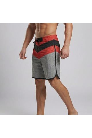 Pose I Down Apex V-line Boardshort Kırmızı - Gri