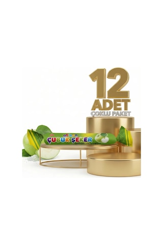 Afia Afibon Elmalı Çubuk Şeker 12x6,7 Gr