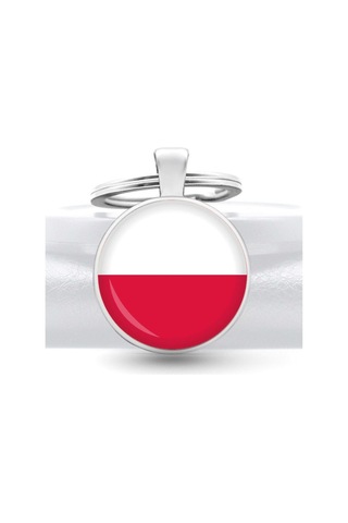 Tamgacrafts Polonya Poland Bayrağı Metal Anahtarlık Ülke Temalı Hediyelik Çok Renkli