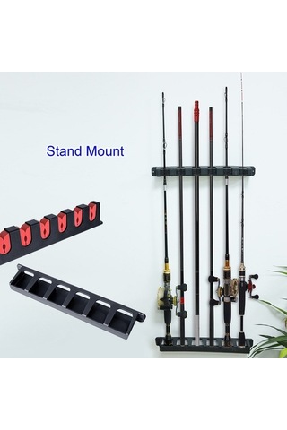 Tongxida 6 Delikli Eva Olta Kamışı Depolama Ekran Rafı, Renk: Dikey Gri Diğer