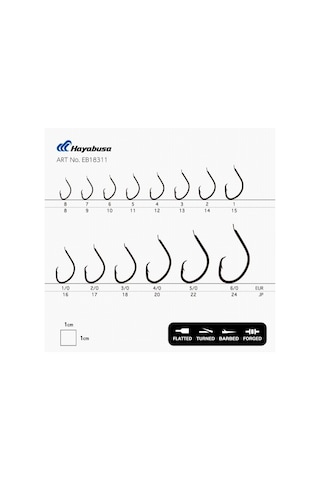 Hayabusa Hmut 183 Circle Dövme Olta İğnesi 15li Paket Nikel - No-1-0 1/0 Numara