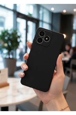 Realme C53 Uyumlu İçi Kadife Kamera Korumalı Renkli Silikon Kılıf